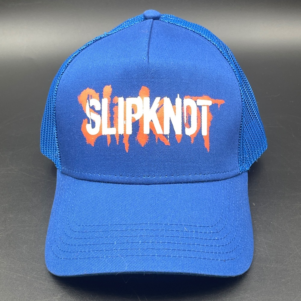 Slipknot Band Trucker Hat Blue Otto Cap Snapback Mesh Heavy Metal Logo Hat